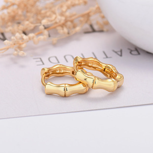 Vintage 925 Sterling Silver Bamboo Joint Earrings