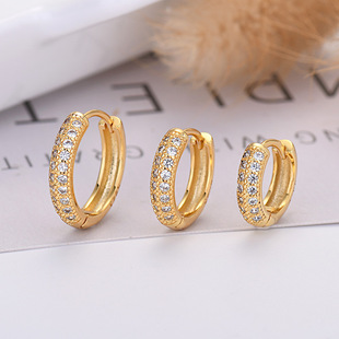Fashion Niche 925 Sterling Silver Cubic Zirconia Micro-Pavé Earrings, Best Seller