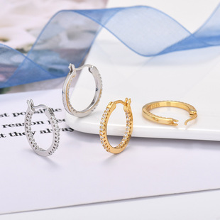 European-American Style Instagram-Style 925 Sterling Silver Cubic Zirconia Earrings, Wholesale, Best Seller