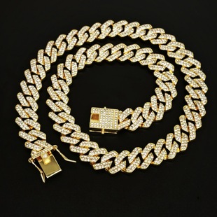 Alloy Cubic Zirconia Fully Paved Diamond-Quilted Necklace