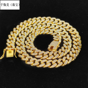European-American Style Alloy Cubic Zirconia Fully Paved Necklace
