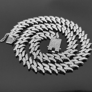Alloy Cubic Zirconia Fully Paved Necklace