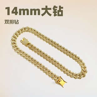 European-American Style Alloy Cubic Zirconia Fully Paved Diamond-Quilted Necklace, Best Seller