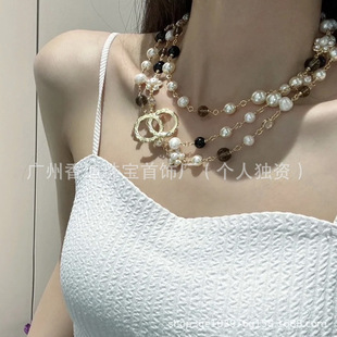 New European-American Style Versatile Alloy Pearl Necklace