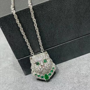 Alloy Cubic Zirconia Fully Paved Pendant Necklace