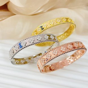 18K Gold-Plated Kaleidoscope Design Bangle