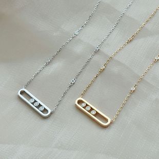 Minimalist Versatile Niche Elegant 925 Sterling Silver Cubic Zirconia Necklace