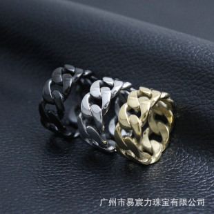 European-American Style Titanium Steel Men's Ring, Best Seller