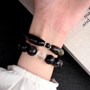 Natural Clear Quartz Beaded Bracelet