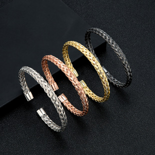 Minimalist Versatile Titanium Steel Open Design Bangle, Wholesale, Best Seller