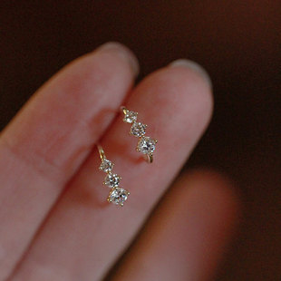 Light Luxury Niche Exquisite Elegant 925 Sterling Silver Cubic Zirconia Earrings