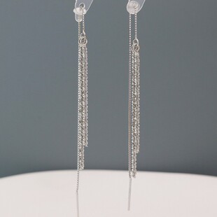Korean Style Versatile Niche 925 Sterling Silver Tassel Jewelry