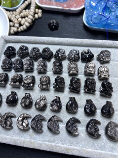 Natural Stone Carved Pendant Charm for DIY Jewelry Making