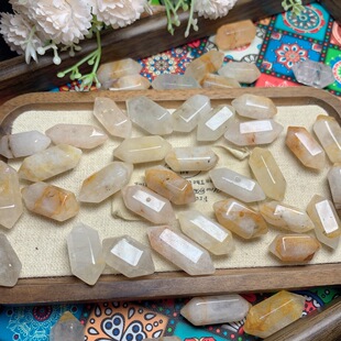 Natural Stone Double-Point Pendant for DIY Jewelry Making