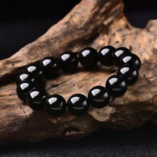 Natural Obsidian Beaded Bracelet Couple