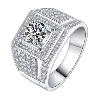 New European-American Style Alloy Cubic Zirconia Fully Paved Men's Ring