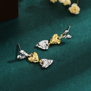 Fashion Versatile Elegant Alloy Heart Motif Earrings, Best Seller