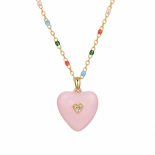 Premium Niche Alloy Cubic Zirconia Heart Motif Pendant Necklace, Gift-Ready