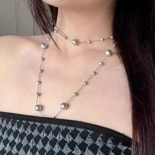 New Light Luxury Niche Alloy Pearl Stackable Necklace