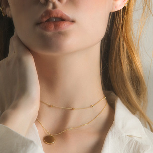 Minimalist Instagram-Style Niche Alloy Stackable Pendant Necklace