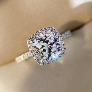 Light Luxury 925 Sterling Silver Moissanite Ring, Best Seller