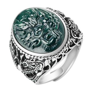 Vintage 925 Sterling Silver Open Design Men's Ring, Gift-Ready