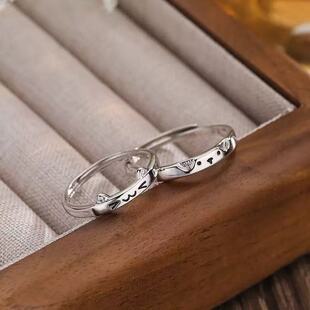 Minimalist Instagram-Style Sweet Statement Alloy Couple Ring, Gift-Ready