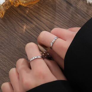 Minimalist Instagram-Style Sweet Statement S999 Fine Silver Couple Ring, Gift-Ready