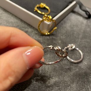 Light Luxury Niche Alloy Knot Design Earrings