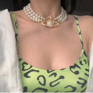 French Style Statement Alloy Cubic Zirconia Fully Paved Necklace