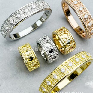 Light Luxury 18K Gold-Plated Fully Paved CZ Bangle, Cross-Border Best Seller