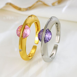 European-American Style Alloy Cubic Zirconia Micro-Pavé Open Design Jewelry, Best Seller
