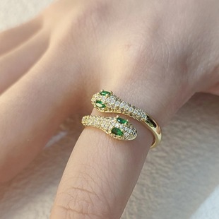 European-American Style Statement Alloy Cubic Zirconia Open Design Ring, Wholesale