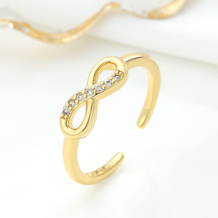 Minimalist Versatile Alloy Cubic Zirconia Open Design Ring, Wholesale, Best Seller