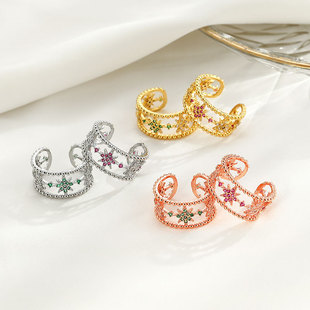 European-American Style Alloy Cubic Zirconia Micro-Pavé Open Design Jewelry, Best Seller