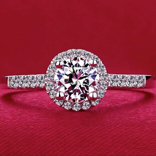 Korean Style Alloy Moissanite Six-Prong Setting Ring, Wholesale