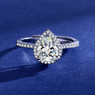 New Korean Style Elegant Alloy Cubic Zirconia Open Design Ring
