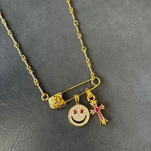 Statement Style 925 Sterling Silver Cross Motif Necklace
