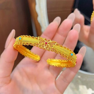 New Modern Chinese Style Alloy Openwork Butterfly Motif Bangle
