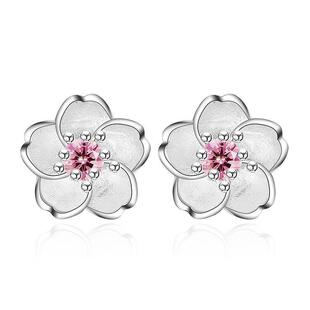 Korean Style Sweet Elegant Alloy Cubic Zirconia Earrings