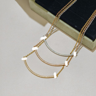 18K Gold-Plated Fully Paved CZ Necklace