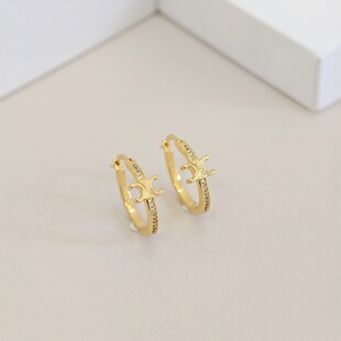 New European-American Style Elegant Alloy Cubic Zirconia Earrings