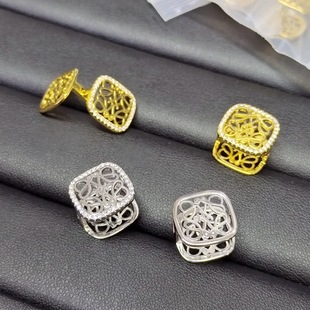 New European-American Style Niche Exquisite Alloy Cubic Zirconia Fully Paved Earrings