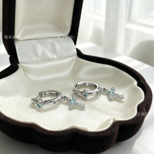Light Luxury Minimalist Versatile Sweet Exquisite Elegant Office Alloy Cross Motif Earrings