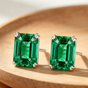 European-American Style Sweet Statement Alloy Cubic Zirconia Princess Cut Earrings