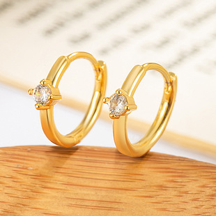 New European-American Style Versatile Alloy Cubic Zirconia Earrings, Best Seller