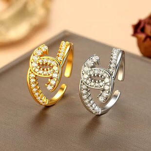 Light Luxury Versatile Elegant Statement Alloy Cubic Zirconia Fully Paved Open Design Jewelry