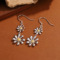 Light Luxury Elegant 925 Sterling Silver Floral Motif Earrings, Wholesale