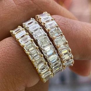 New European-American Style Instagram-Style Niche Alloy Cubic Zirconia Fully Paved Tarnish-Resistant Ring, Wholesale, Best Seller