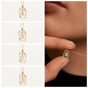 18K Gold-Plated Micro-Pavé Pendant
